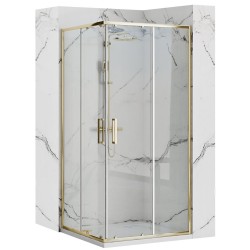 REA - Sprchovací kút PUNTO 80x80 Gold Bez sprchovej vaničky (REA-K6441)