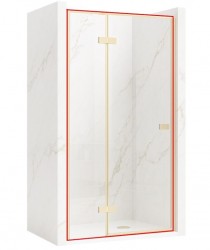 REA - Sprchové dvere bez stenového profilu ATLAS brúsené zlato 80 L (REA-K4672)