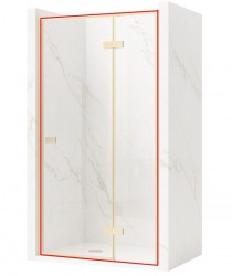 REA - Sprchové dvere bez stenového profilu ATLAS brúsené zlato 90 P (REA-K4671)