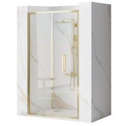 REA - Sprchové dvere skladacie Rapid Fold 100 zlaté (REA-K4130)