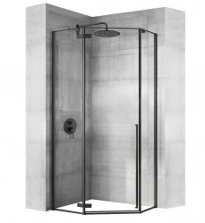 REA - Sprchový kout Diamond 80x80 černý matný (REA-K6900)