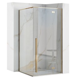 REA - Sprchový kout Fargo 80x100 zlatý (REA-K4907)