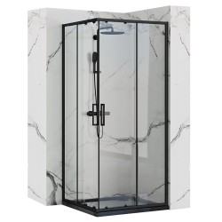 REA - Sprchový kout Punto 90x90 černý (REA-K4801)