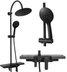 REA - Sprchový set s baterií 150mm Vigo černý (REA-P7001)