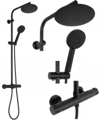 REA - Sprchový set s batériou 150mm BLISS čierny (REA-P8804)