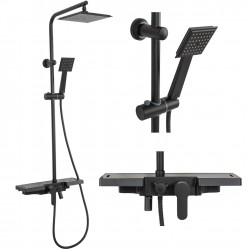 REA - Sprchový set s batériou 150mm Bravo čierna (REA-P0636)