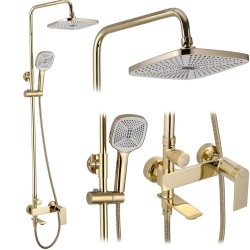 REA - Sprchový set s batériou 150mm STORM zlatá (REA-P9531)