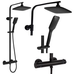 REA - Sprchový set s batériou 150mm Tom čierny (REA-P7101)