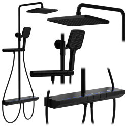 REA - Sprchový set s termostatom Pedro Black (REA-P0897)