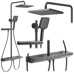 REA - Sprchový set s termostatom Pedro Titanium (REA-P0896)