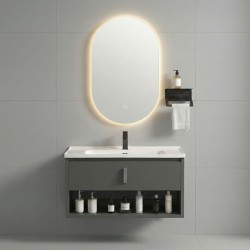 REA - Súprava kúpeľňového nábytku s umývadlom Toledo 80cm Grey (REA-M0025)