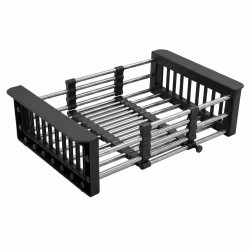 REA - Teleskopický odkvapkávač na drez P14487 Black (HOM-09973)
