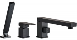 REA - Trojdielna vaňová batéria Glen čierna (REA-B6630)