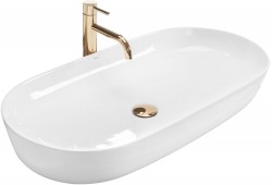 REA - Umyvadlo na desku Cleo 81 41x81 bílá (REA-U0563)