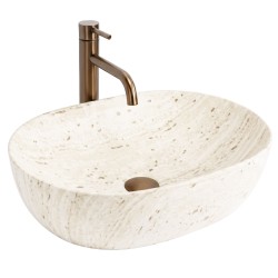 REA - Umývadlo na dosku Amelia Travertine Classic 48 (REA-U4210)