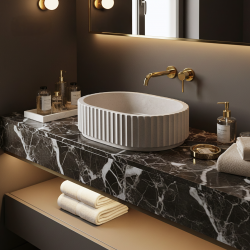 REA - Umývadlo na dosku Margaret Beige (REA-U7343)