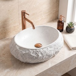 REA - Umývadlo na dosku Mika Light Grey (REA-U3223)
