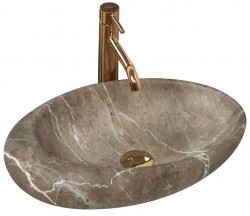 REA - Umývadlo na dosku Roxy B Stone Nature 48,7x30,7 (REA-U6650)