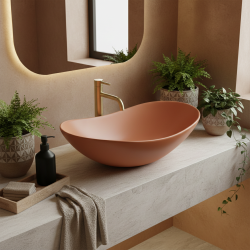 REA - Umývadlo na dosku ROYAL Cinnamon Matt (REA-U3530)