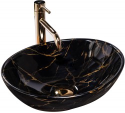 REA - UMÝVADLO NA DOSKU SOFIA BLACK MARBLE (REA-U5611)
