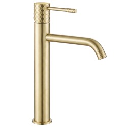 REA - Umývadlová batéria Lungo Diamond - Brush Gold vysoká (REA-B9845)