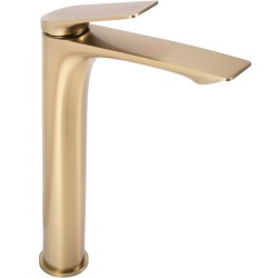 REA - Umývadlová vysoká batéria AVALON brush gold vysoká (REA-B2705)