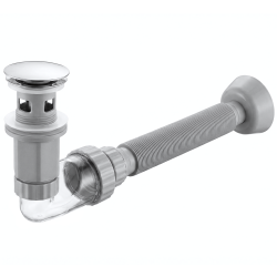 REA - Umývadlový sifón s univerzálnym výpustom click-clack Flow Chrome (REA-A9490)