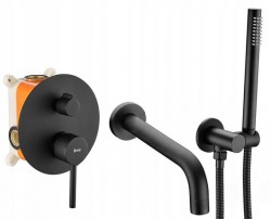 REA - Vaňová batéria podomietková Lungo Black čierna (REA-P6300)