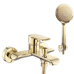 REA - Vaňová nástenná batéria BLOOM - gold (REA-B6389)