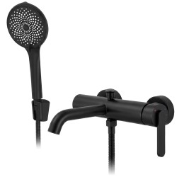 REA - Vaňová nástenná batéria Ontario Side Black (REA-B6540)