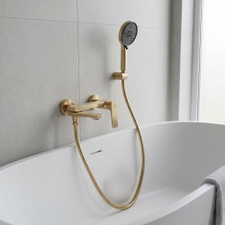 REA - Vaňová nástenná batéria PREMIUM Prime Gold Brush (REA-B6732)