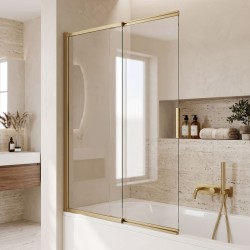 REA - Vaňová zástena posuvná Dario Brush Gold 100 (REA-W7885)