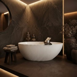 REA - Voľne stojaca akrylátová vaňa Carmen 170 Biela krytka zátky (REA-W0506)