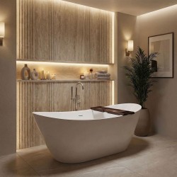 REA - Voľne stojaca vaňa FERRANO Slim 180 Biela krytka zátky (REA-W0082)