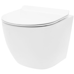 REA - Závesná WC misa vrátane sedátka Carlo Mini Tornado Rimless Slim N (REA-C1259)