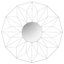 REA - Zrkadlo Dvanásťuholník - biele 58 cm (HOM-09876)