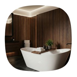 REA - Zrkadlo LED 70x70cm TOP (HOM-01519)