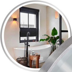 REA - Zrkadlo LED 90cm MMJ BRUSH SILVER (HOM-06550)