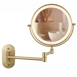 REA - Zrkadlo LED Glow Brush Gold (HOM-70002)