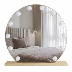 REA - Zrkadlo LED HOLLYWOOD L. Gold 50 cm (HOM-01803)
