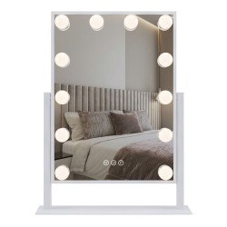 REA - Zrkadlo LED HOLLYWOOD White 30x40 (HOM-12023)