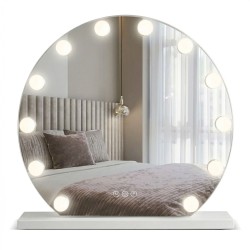 REA - Zrkadlo LED HOLLYWOOD White 50 cm (HOM-12016)