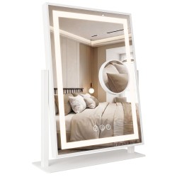 REA - Zrkadlo LED LUMI White 30x40cm (HOM-01800)