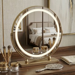 REA - Zrkadlo LED MAKE-UP L.Gold 40 cm (HOM-01809)