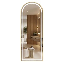REA - Zrkadlo LED Orbit 60x170cm Brush Gold (HOM-70004)