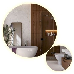REA - Zrkadlo LED R-8040 80cm + 40cm (HOM-08531)