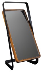 RIDDER - AKASYA kozmetické zrkadlo na postavenie, 105x227, čierna/akácie (03118110)