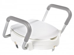 RIDDER - HANDICAP WC sedátko zvýšené 10cm, s madlami, biele (A0072001)