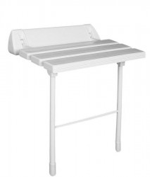 RIDDER - Sedátko do sprchy, sklopné s podperou, biele (A0020301)