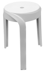 RIDDER - STAN kúpeľňová stolička, priemer 30cm, biela (A176101)
